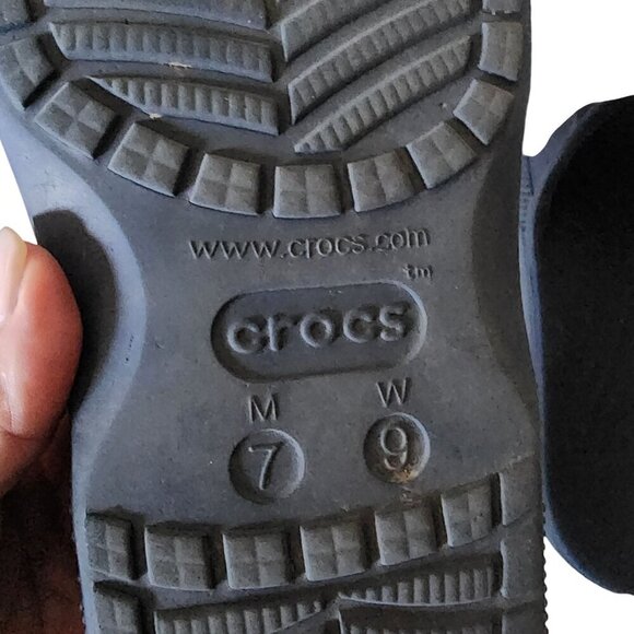 Crocs Baya Slide Sandals Solid Navy Blue Lightweight Water Friendly Men's 7 - Picture 10 of 11